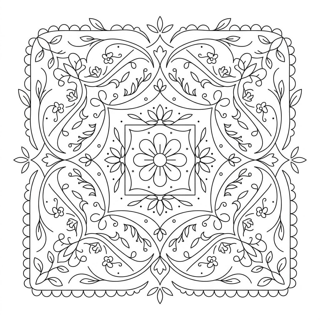 Breeze Square Mandala Shape Template Mandalas