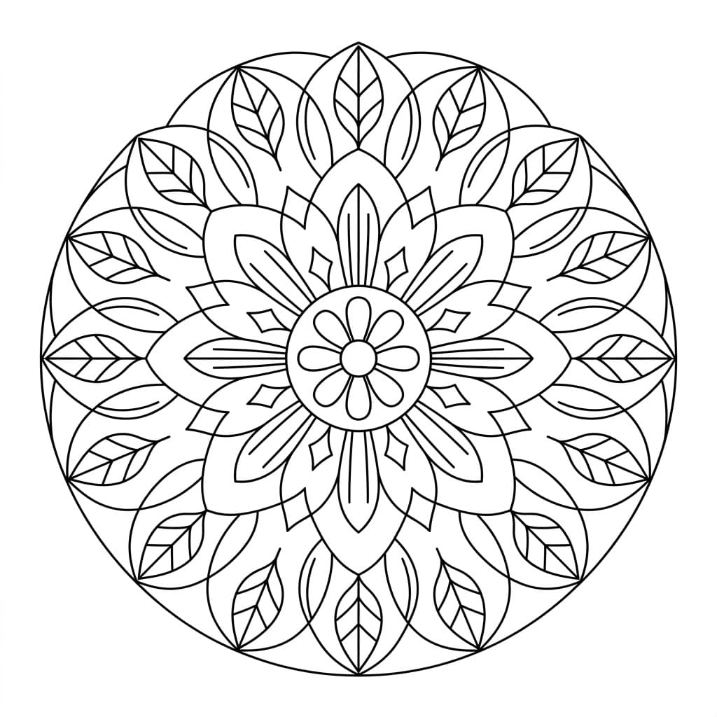 Brindle Upright-Figure Mandala Geometry Page Mandalas