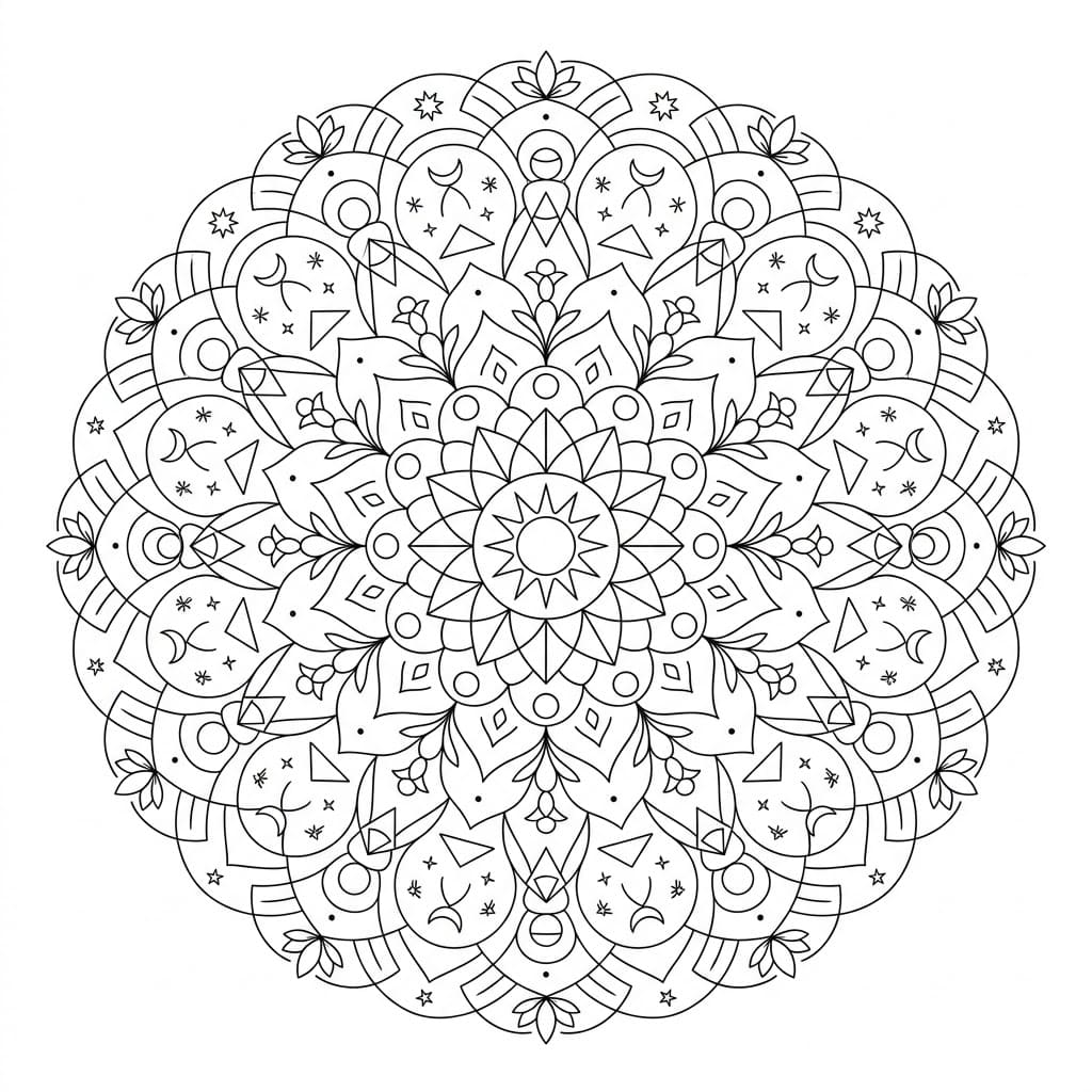 Celestial Figure Mandala Math Design Mandalas