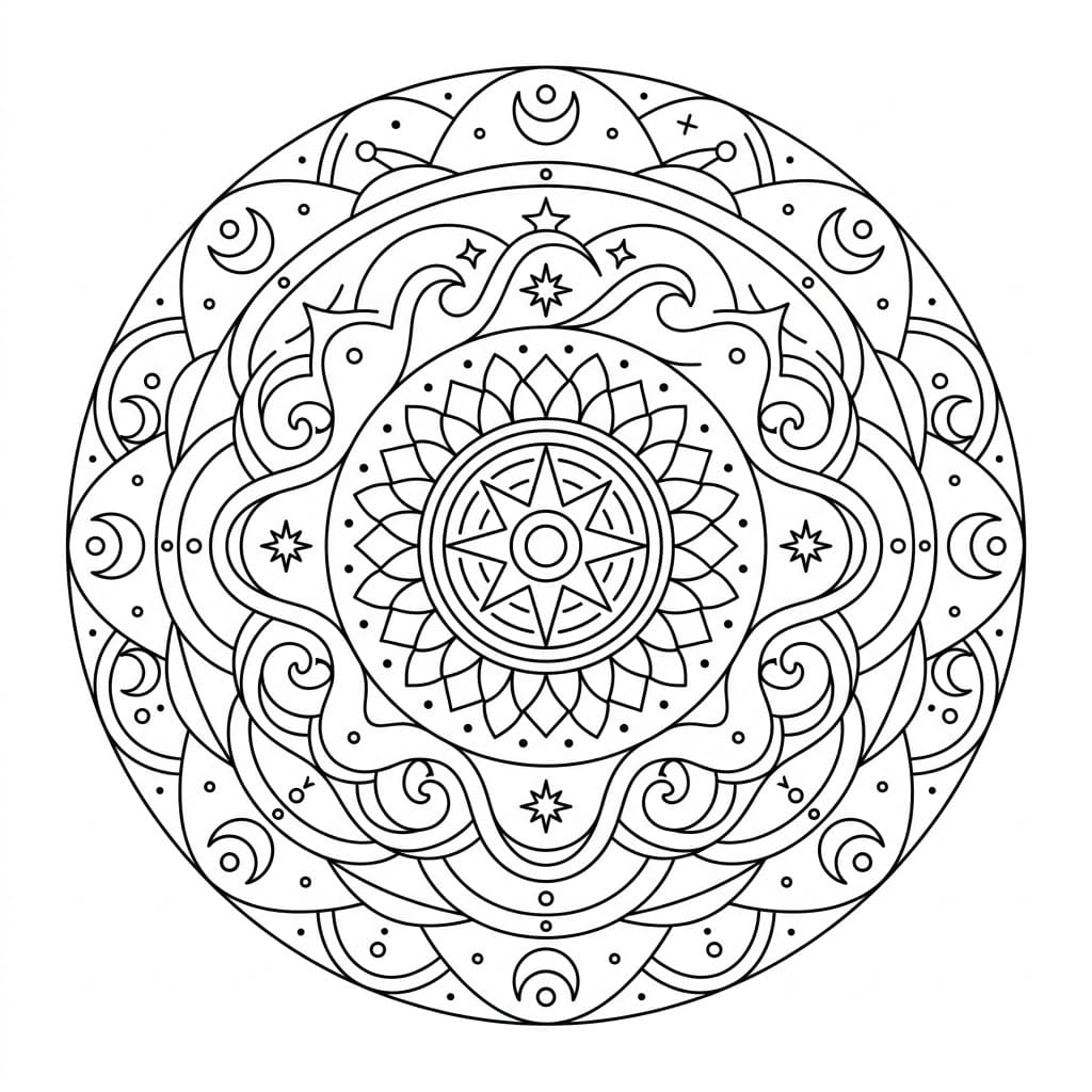 Celestial Wave Cosmological Mandala Universe Map Mandalas