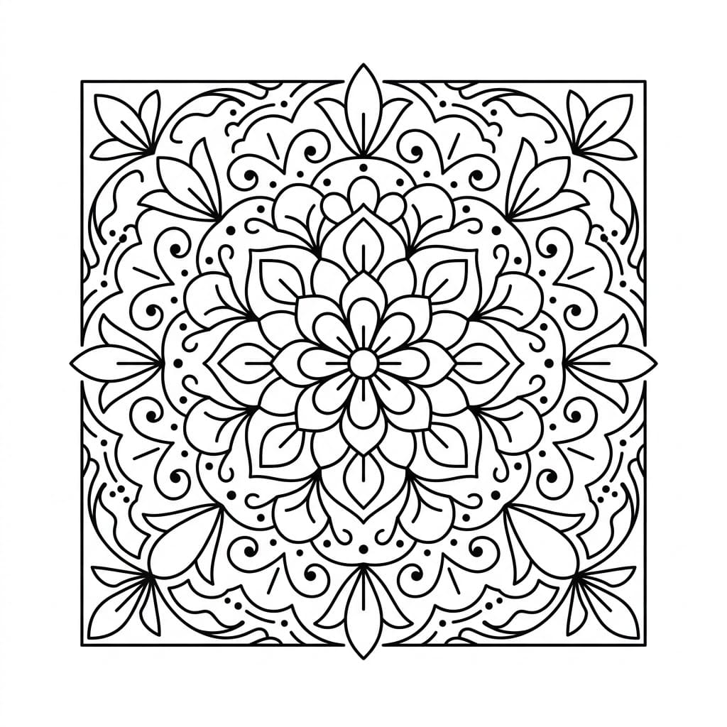 Cloudlily Square Mandala Shape Template Mandalas