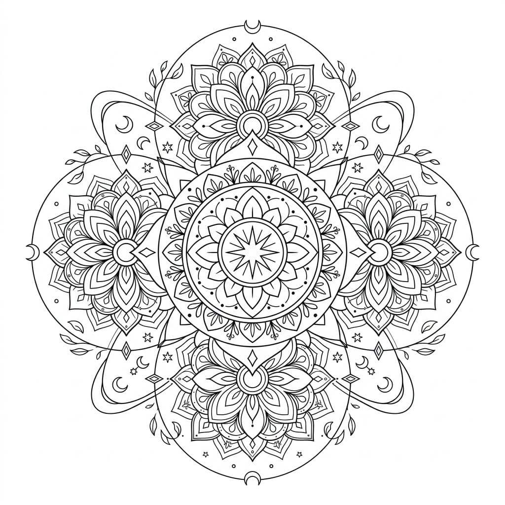 Cosmic Multi-Mandala Pattern Exploration Mandalas