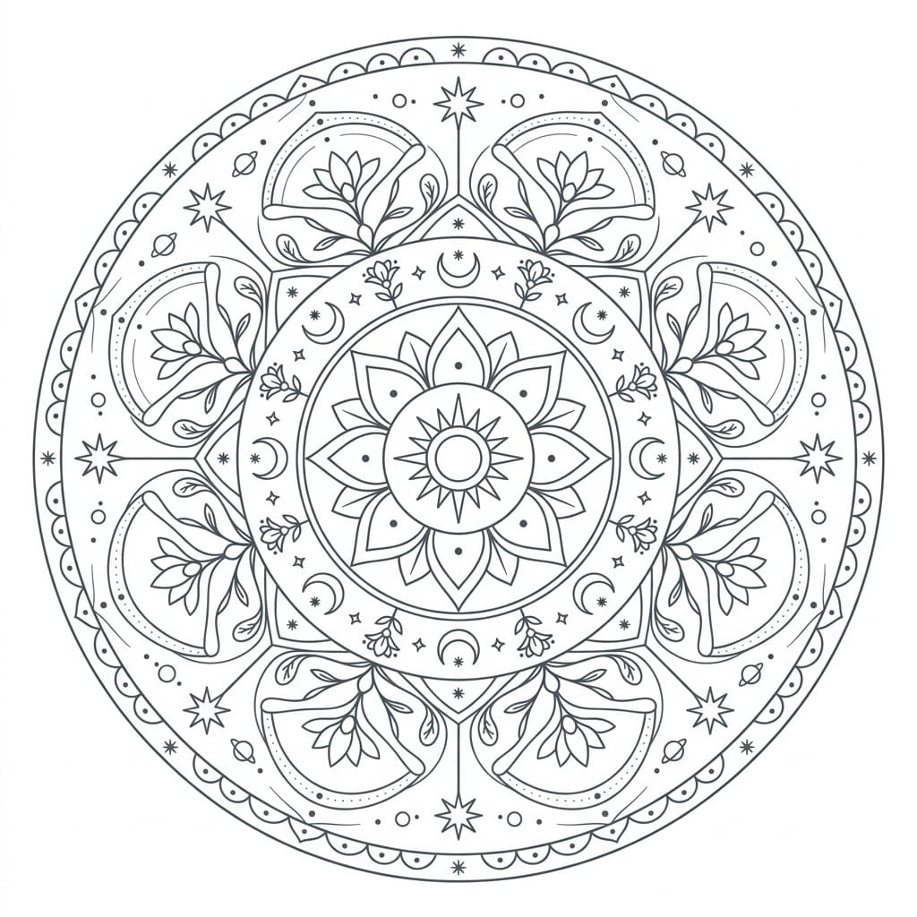 Cosmic Petal Cosmological Mandala Universe Map Mandalas