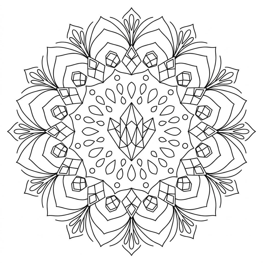 Crystal Figure Mandala Math Design Mandalas
