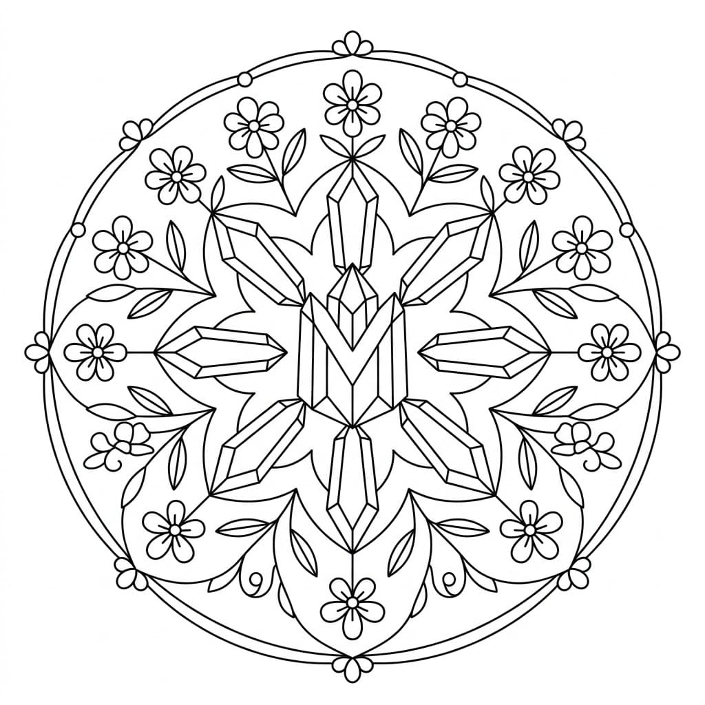 Crystal Letter Mandala Alphabet Sheet Mandalas