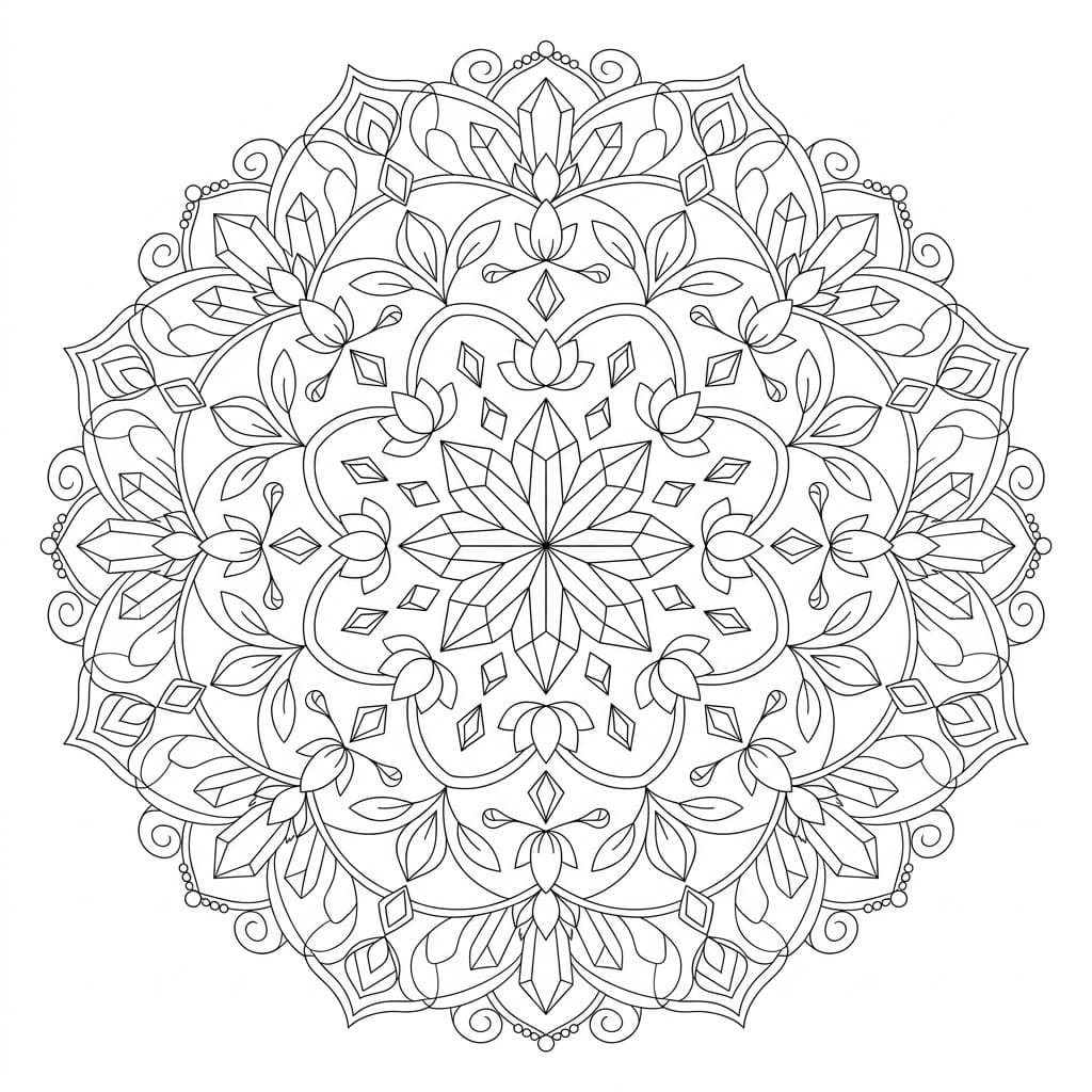 Crystal Multi-Mandala Pattern Exploration Mandalas