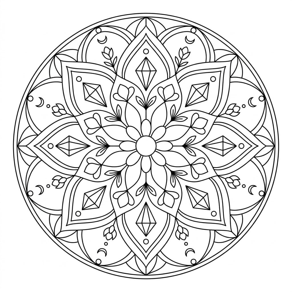 Crystal Symbol Mandala Recognition Activitie Mandalas