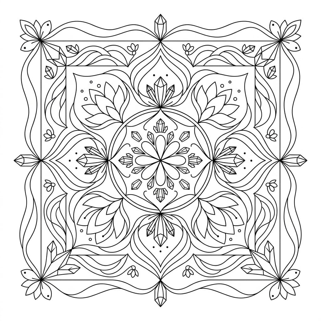 Crystalwave Square Mandala Shape Template Mandalas