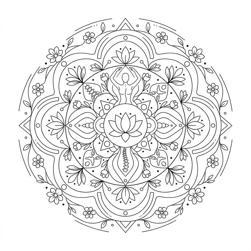 Divine Body Mandala Anatomy Pattern Mandalas
