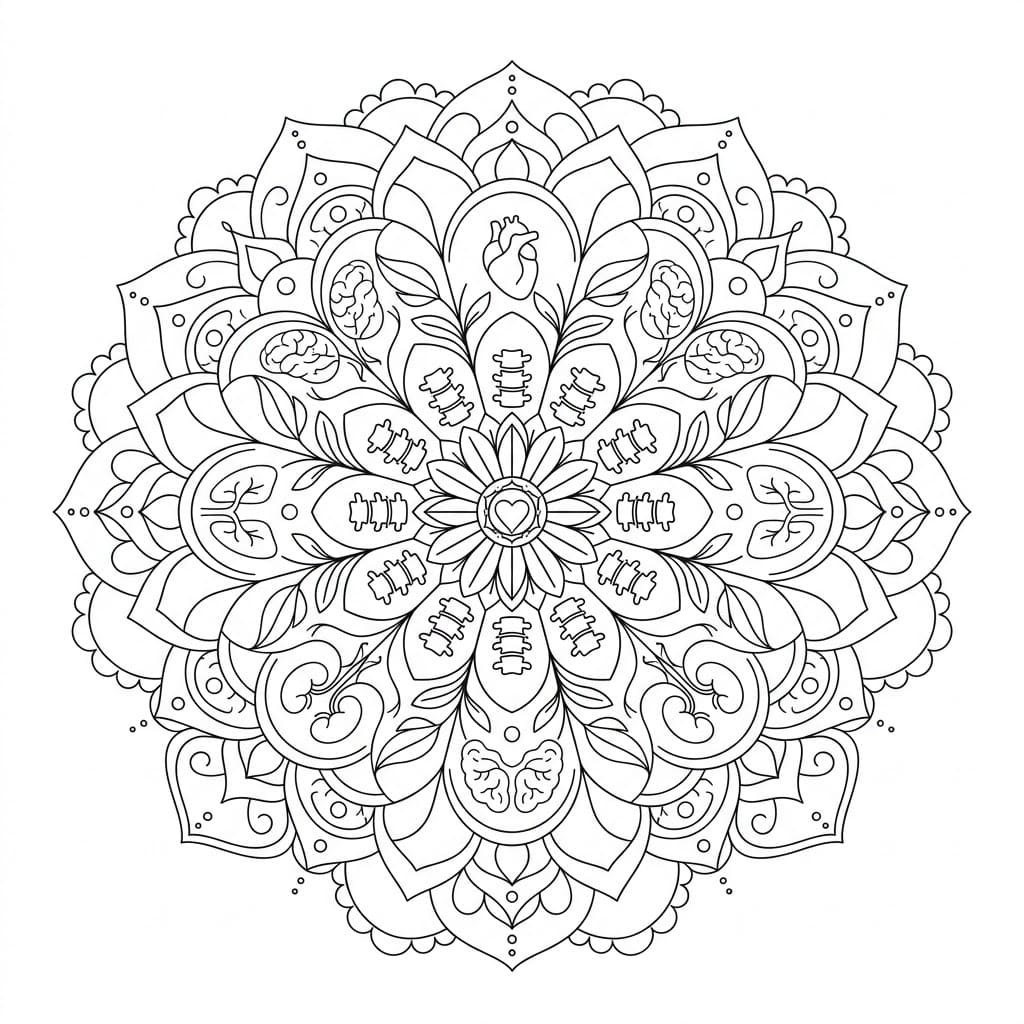 Dreamy Body Mandala Anatomy Pattern Mandalas