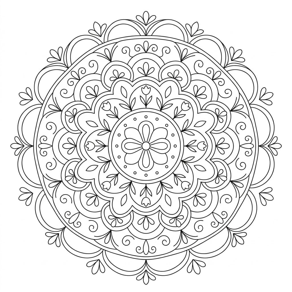 Dreamy Ceiling Mandala Architecture Printable Mandalas