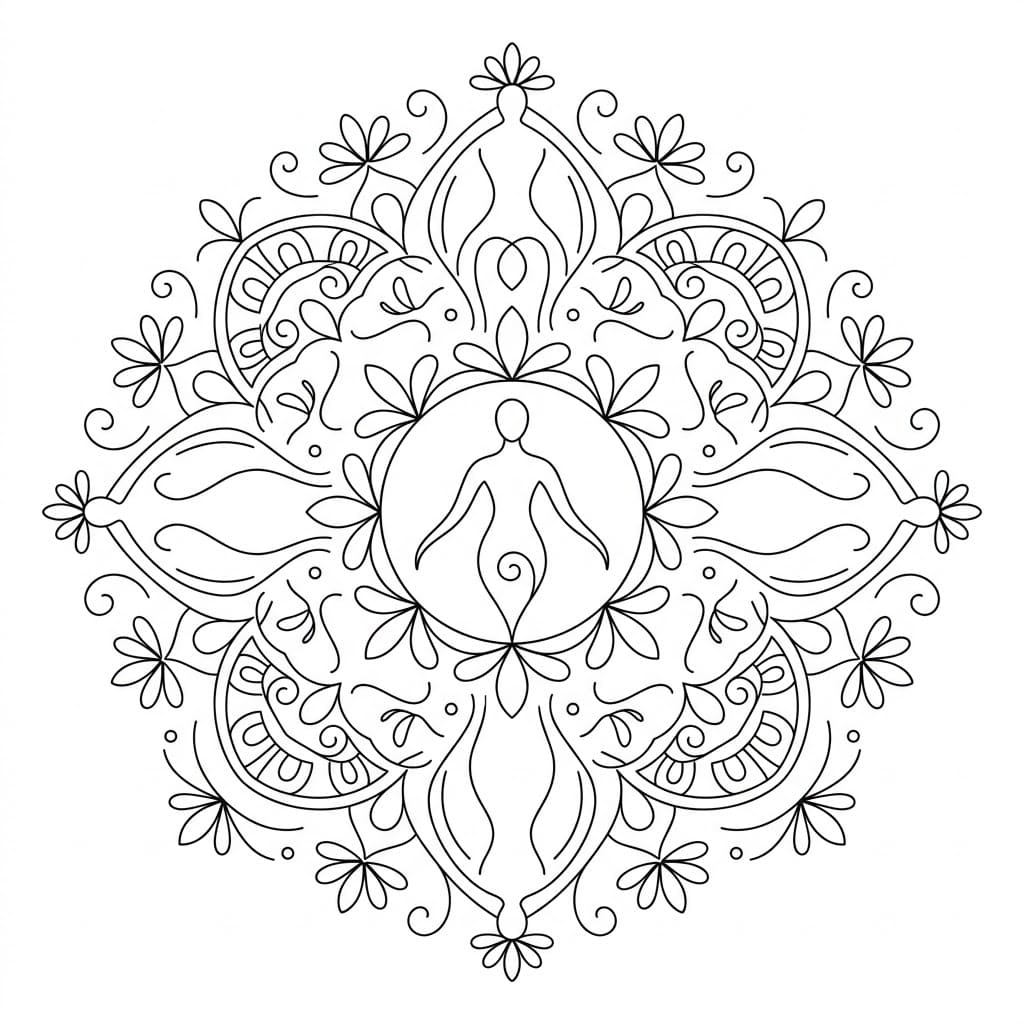 Dreamy Inverted-Figure Mandala Symmetry Challenge Mandalas