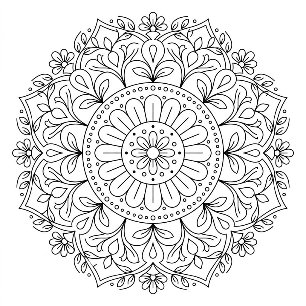 Drift Upright-Figure Mandala Geometry Page Mandalas