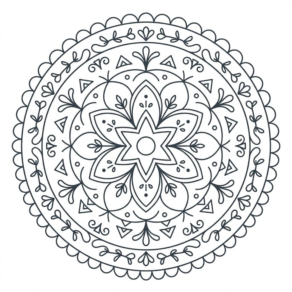 Ember Ceiling Mandala Architecture Printable Mandalas