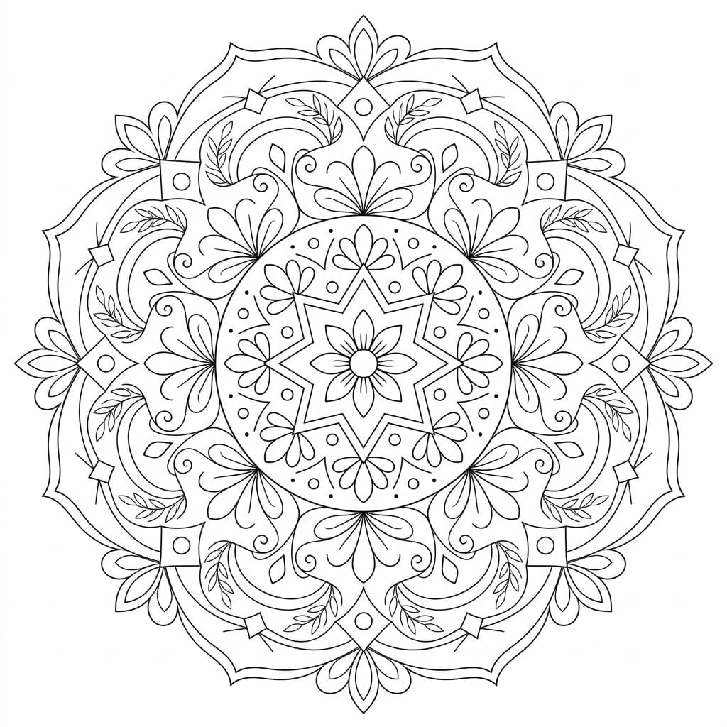 Floral Ceiling Mandala Architecture Printable Mandalas