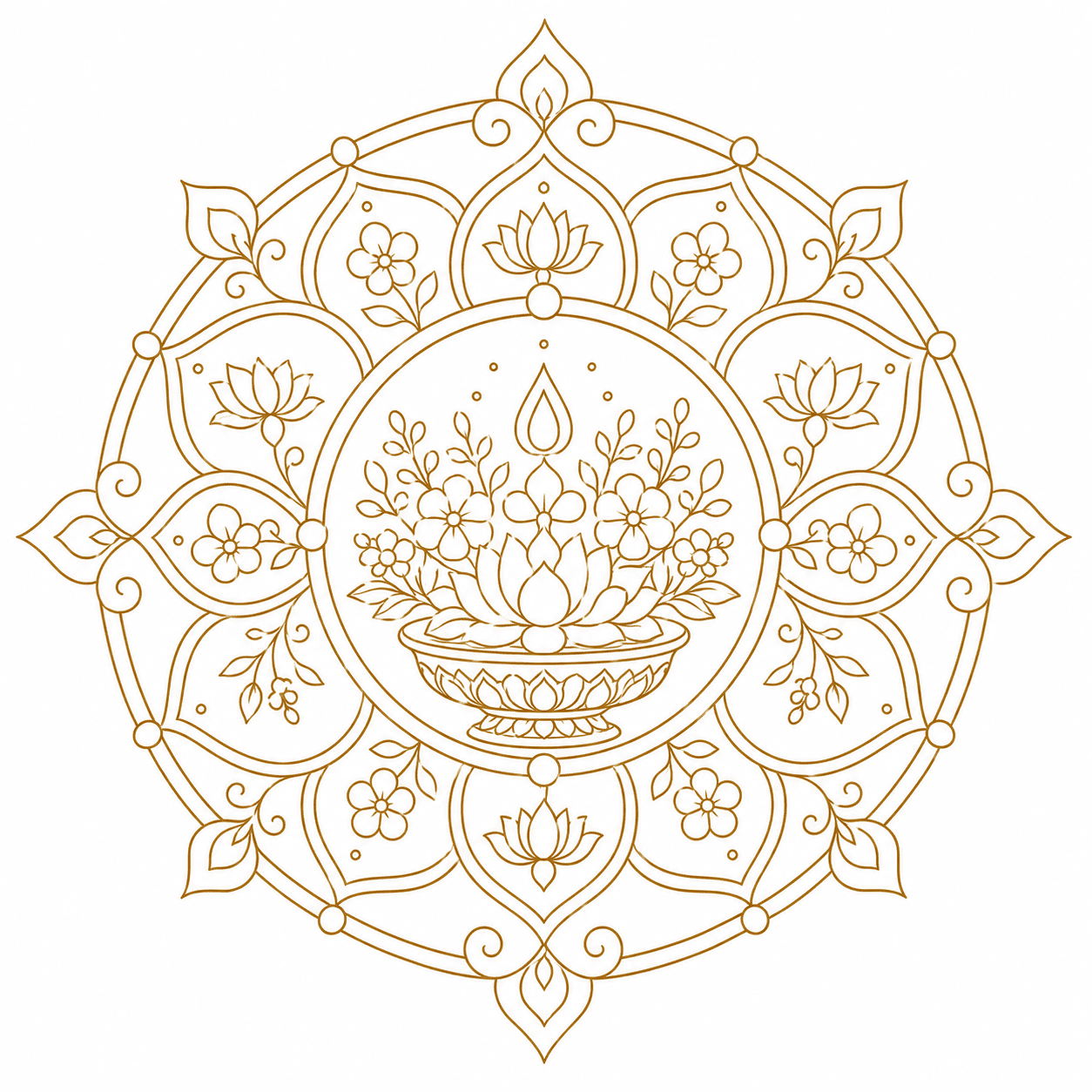 Floral Offering Mandala Cultural Lesson Mandalas