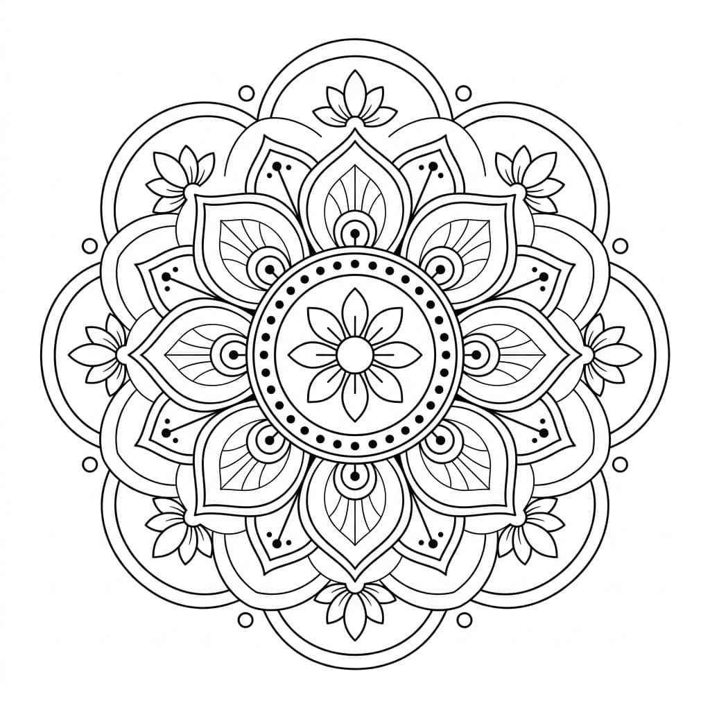 Golden Ceiling Mandala Architecture Printable Mandalas
