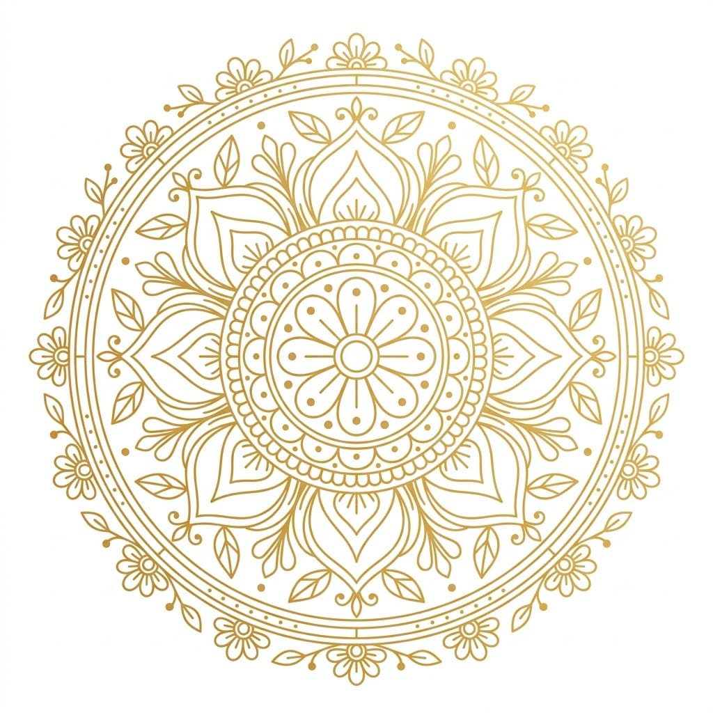 Golden Multi-Mandala Pattern Exploration Mandalas