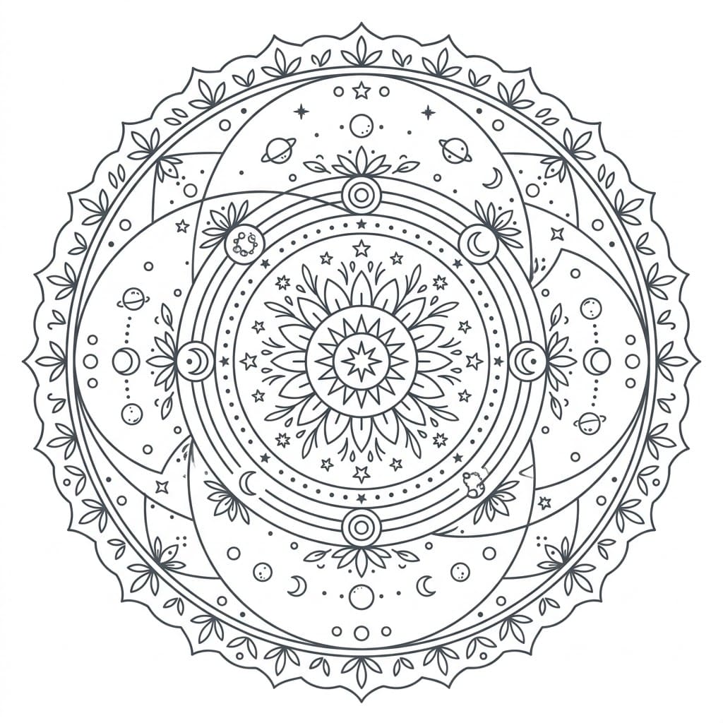 Golden Spiral Cosmological Mandala Universe Map Mandalas