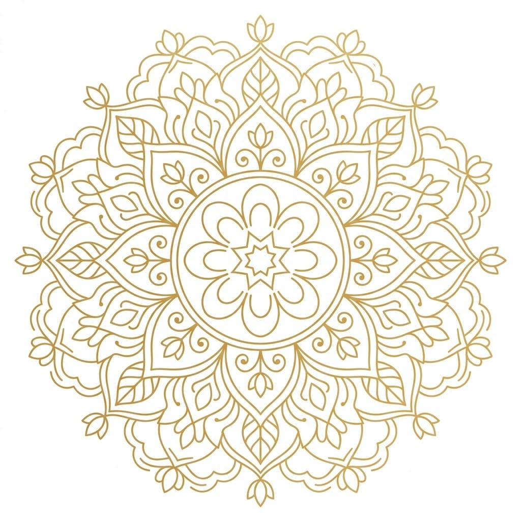 Golden Symbol Mandala Recognition Activitie Mandalas