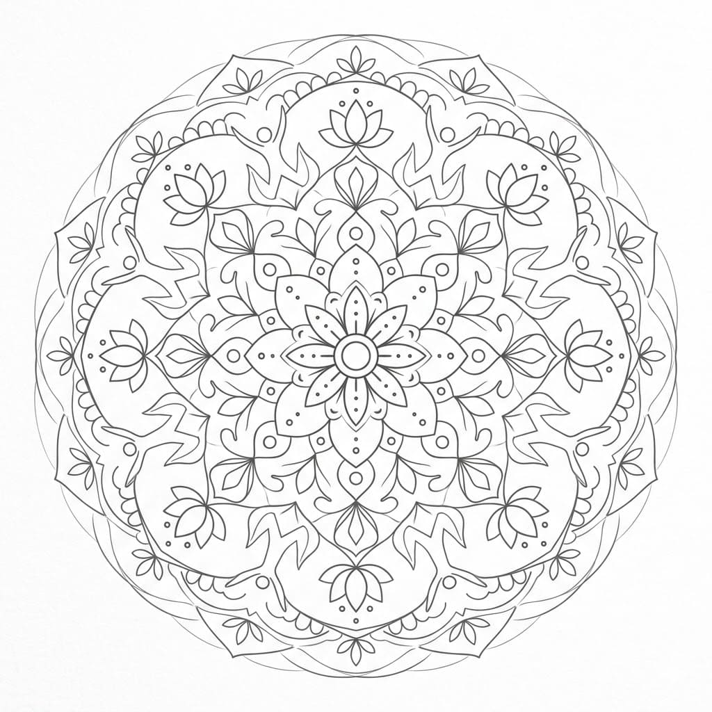 Harmony Inverted-Figure Mandala Symmetry Challenge Mandalas