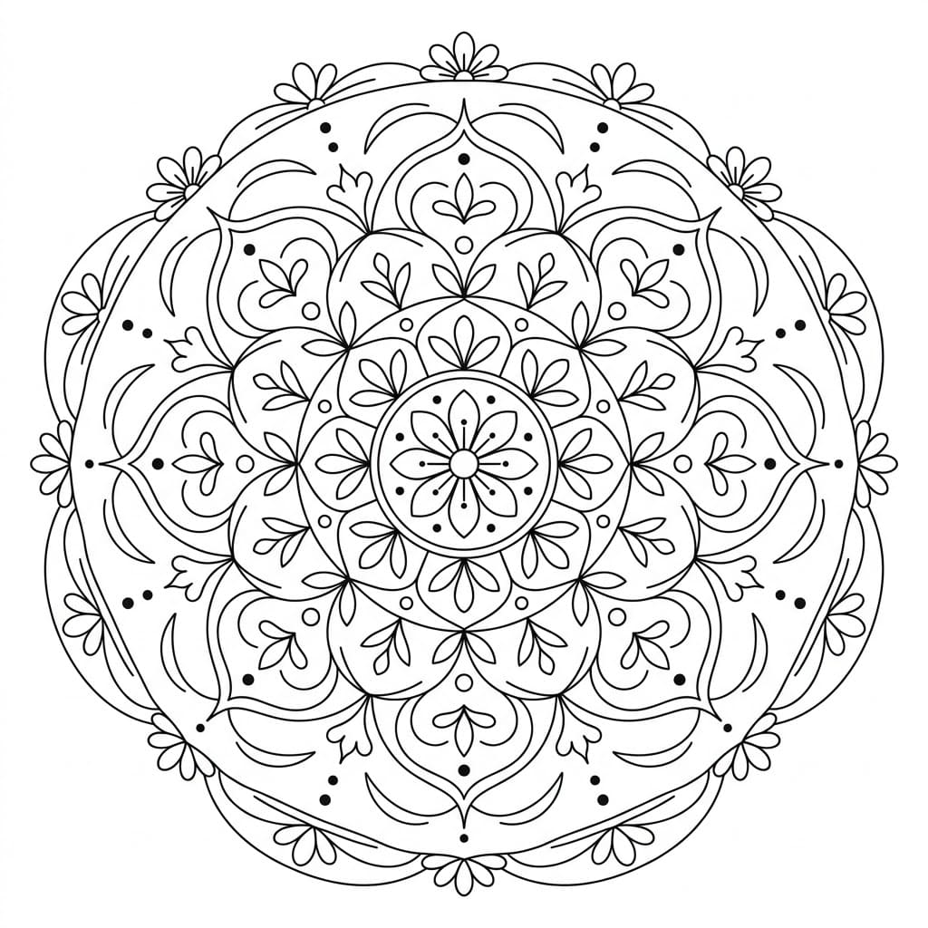 Harmony Thread-Cross Mandala Drawing Prompt Mandalas