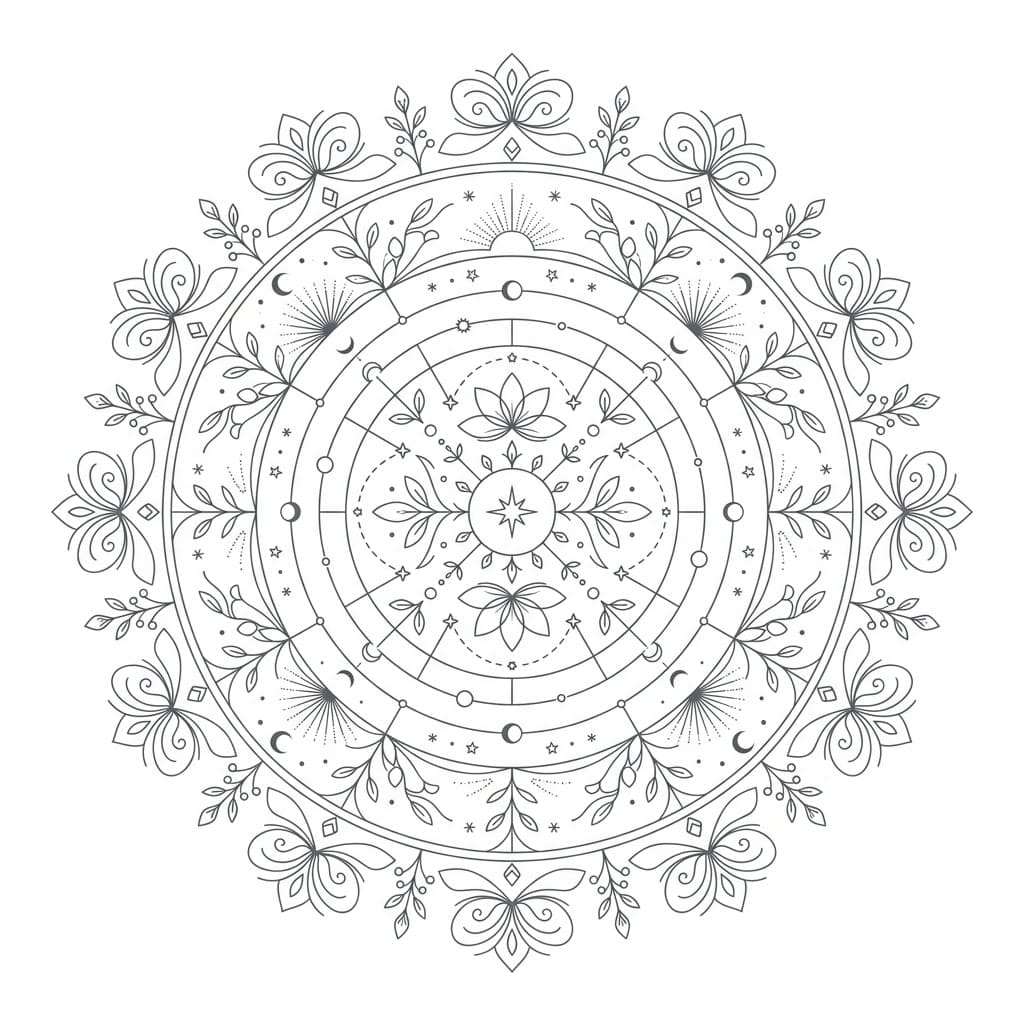 Infinity Bloom Cosmological Mandala Universe Map Mandalas