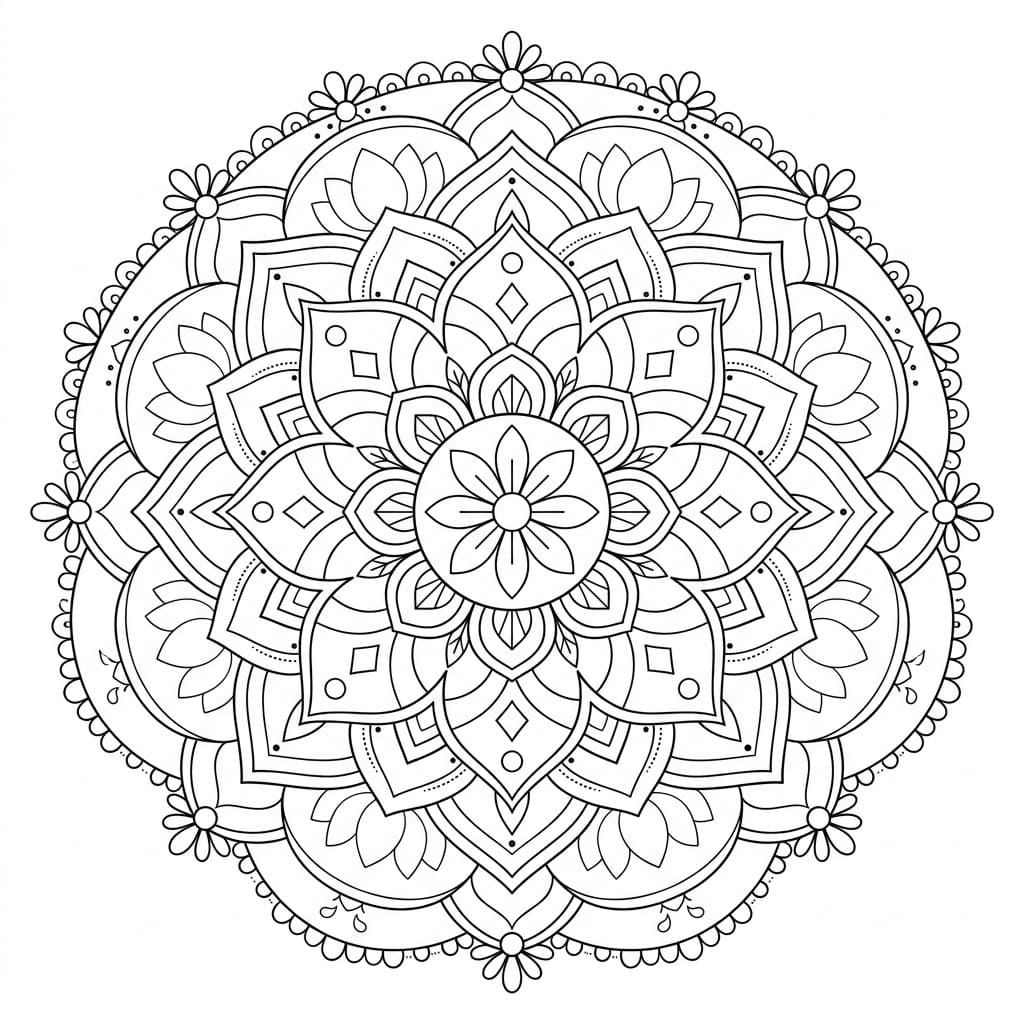 Ivory Ceiling Mandala Architecture Printable Mandalas
