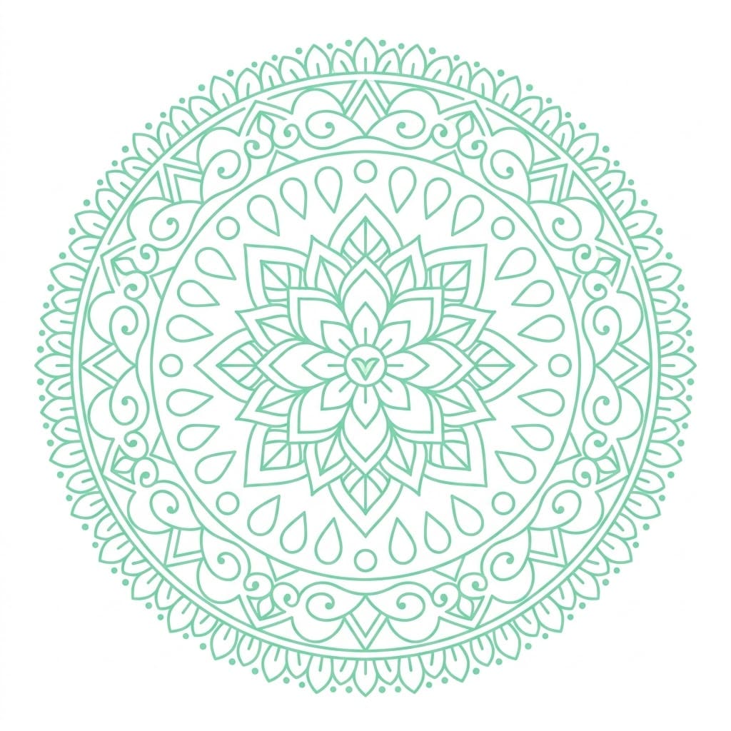 Jade Inverted-Figure Mandala Symmetry Challenge Mandalas