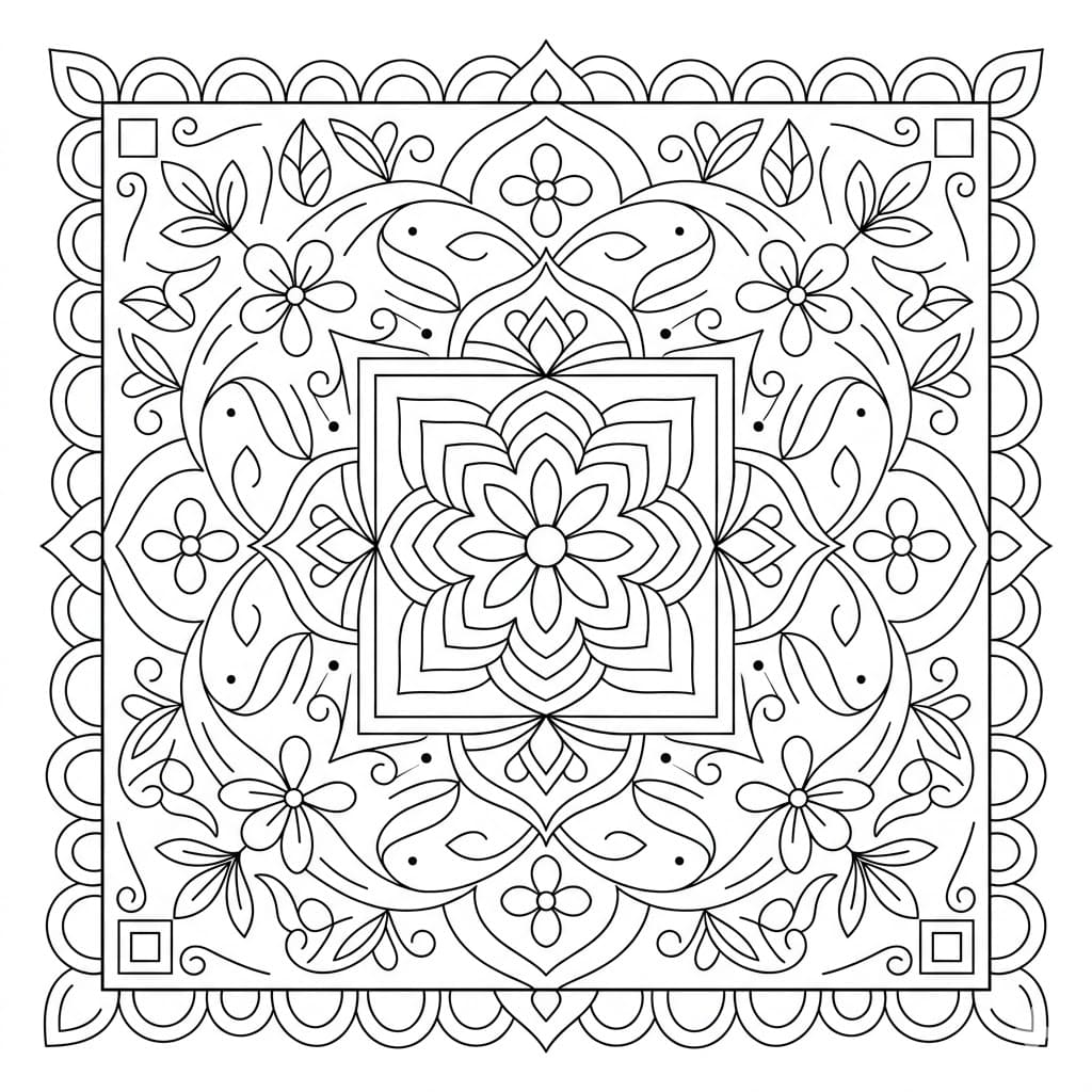 Lightroot Square Mandala Shape Template Mandalas