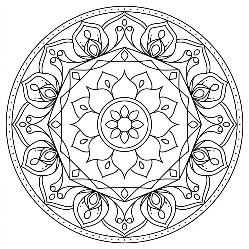 Lotus Figure Mandala Math Design Mandalas