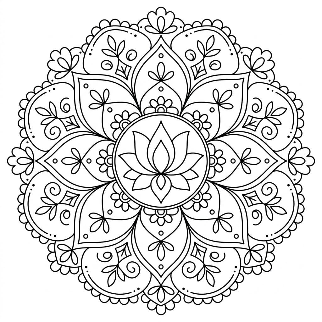 Lotus Symbol Mandala Recognition Activitie Mandalas