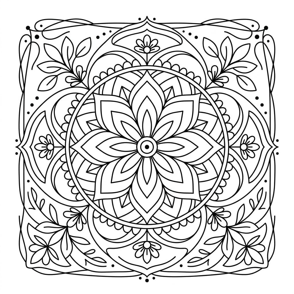Luna Square Mandala Shape Template Mandalas