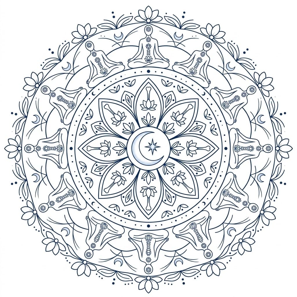 Lunar Body Mandala Anatomy Pattern Mandalas