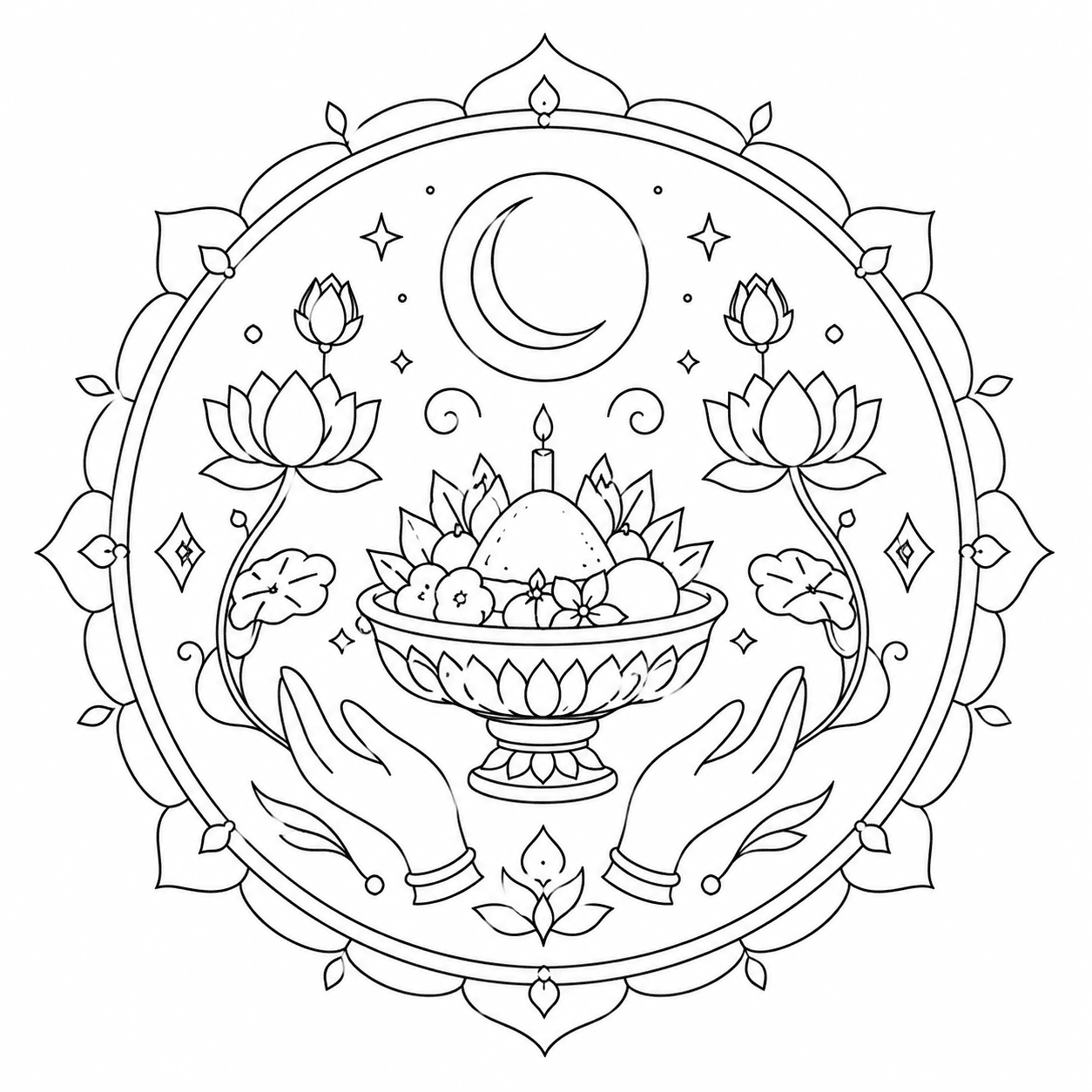Lunar Offering Mandala Cultural Lesson Mandalas