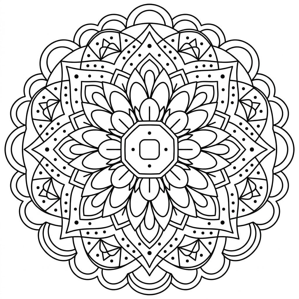 Mosaic Figure Mandala Math Design Mandalas