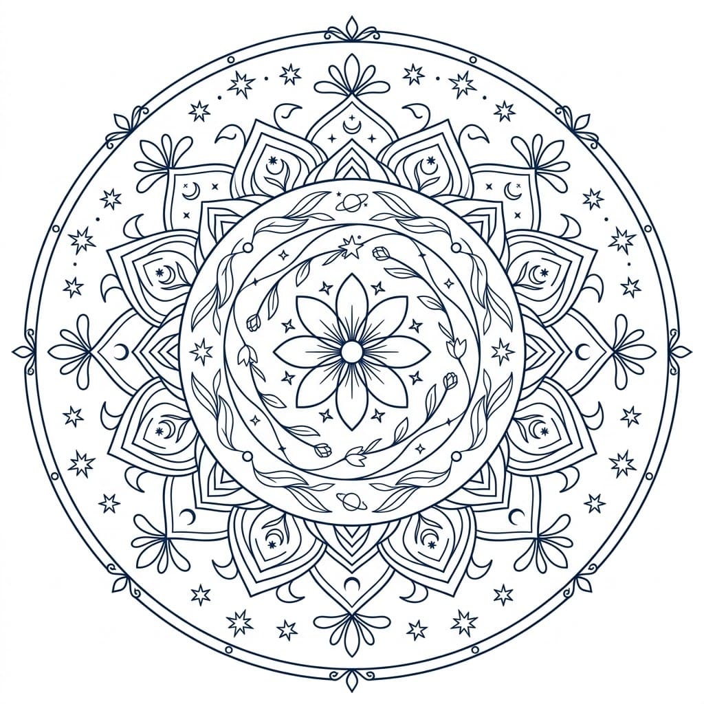 Mystic Bloom Cosmological Mandala Universe Map Mandalas