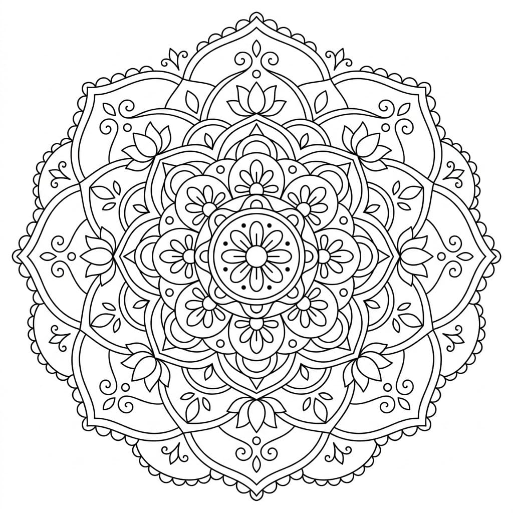 Mystic Ceiling Mandala Architecture Printable Mandalas