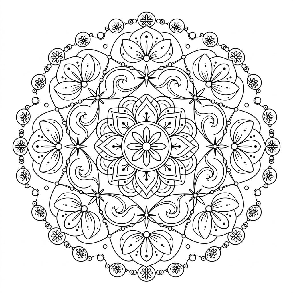 Oceanic Thread-Cross Mandala Drawing Prompt Mandalas