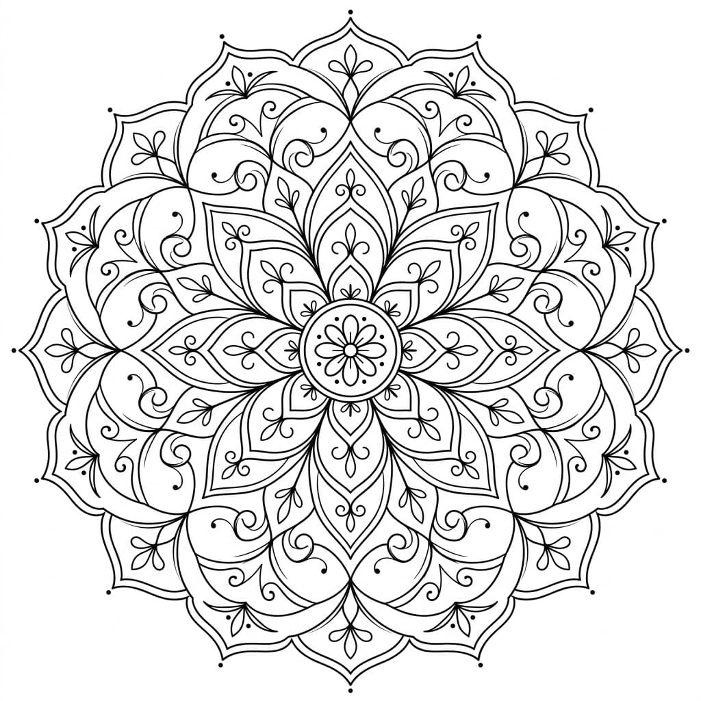 Opal Ceiling Mandala Architecture Printable Mandalas