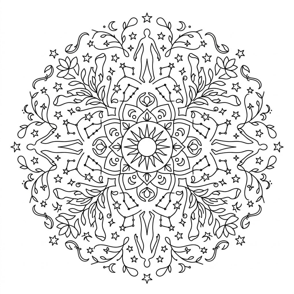 Orchid Inverted-Figure Mandala Symmetry Challenge Mandalas
