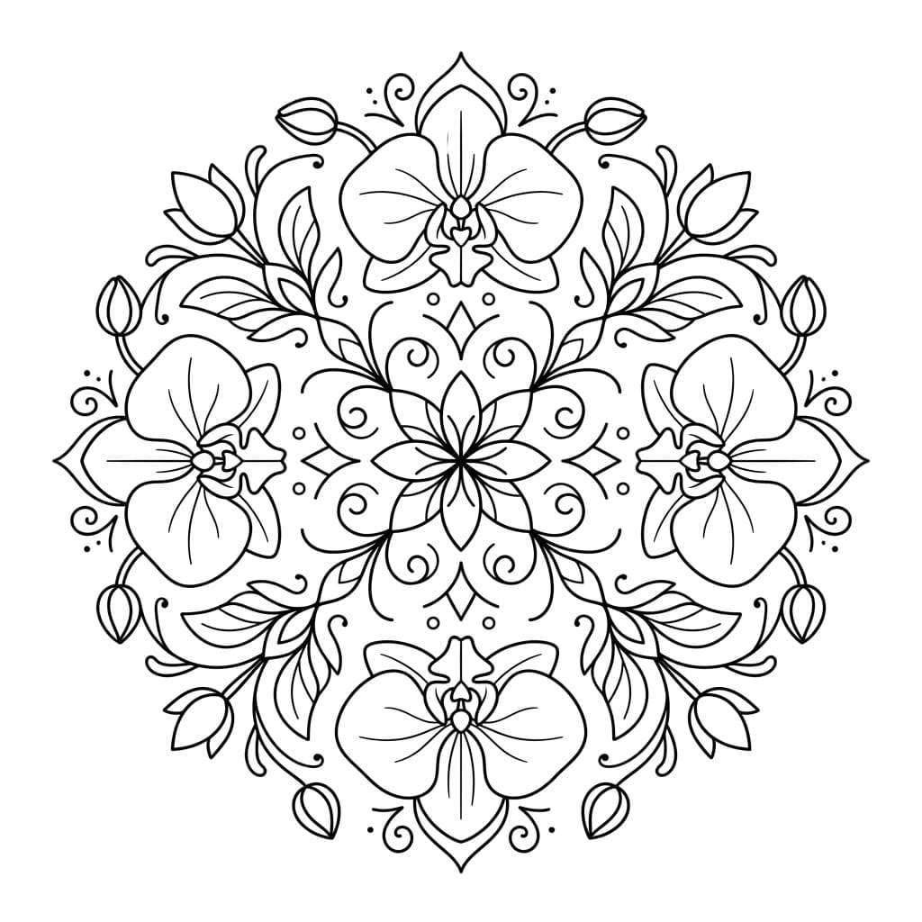 Orchid Offering Mandala Cultural Lesson Mandalas