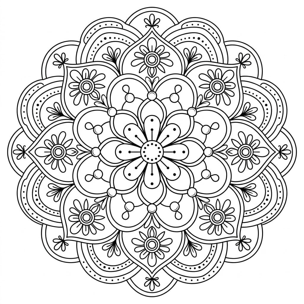 Pearl Ceiling Mandala Architecture Printable Mandalas