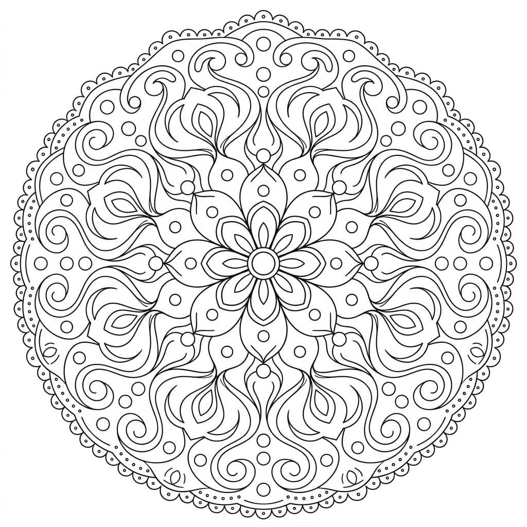 Pearl Inverted-Figure Mandala Symmetry Challenge Mandalas