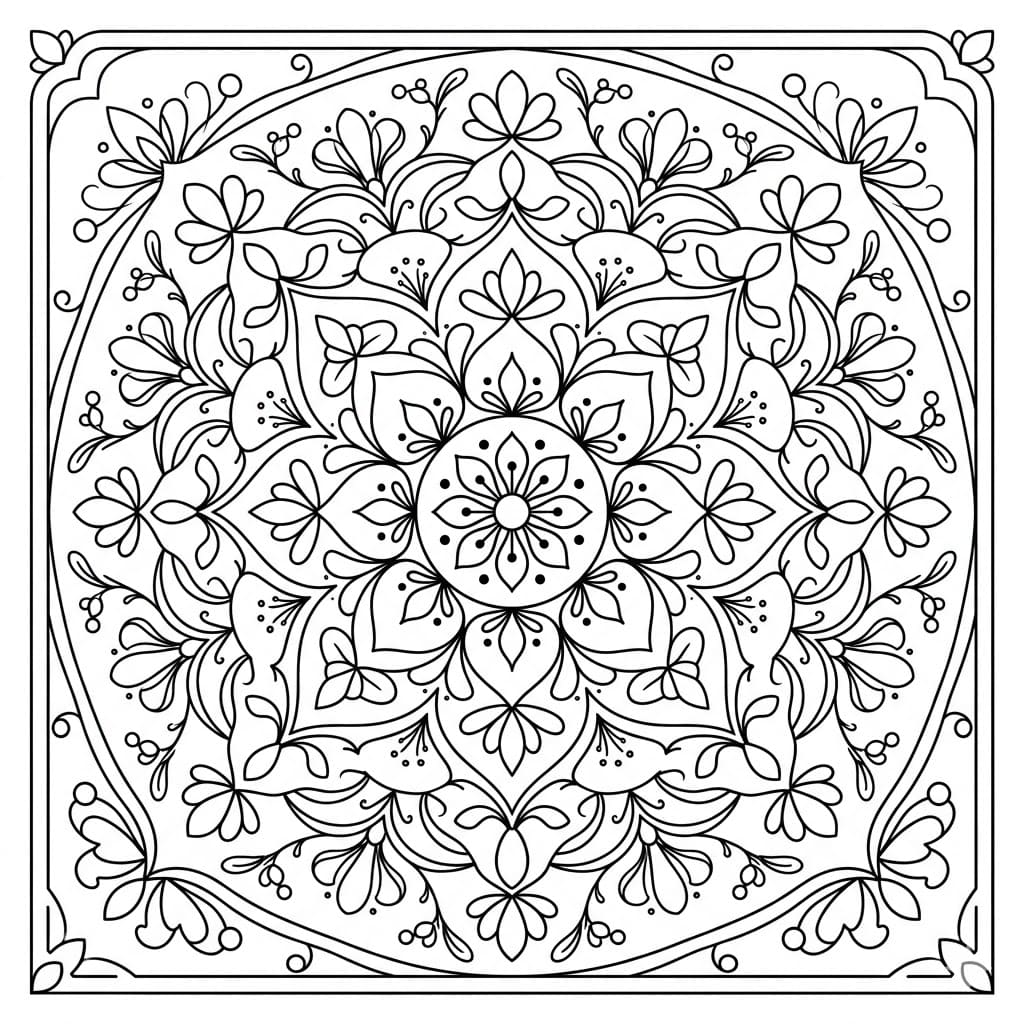 Pearl Square Mandala Shape Template Mandalas