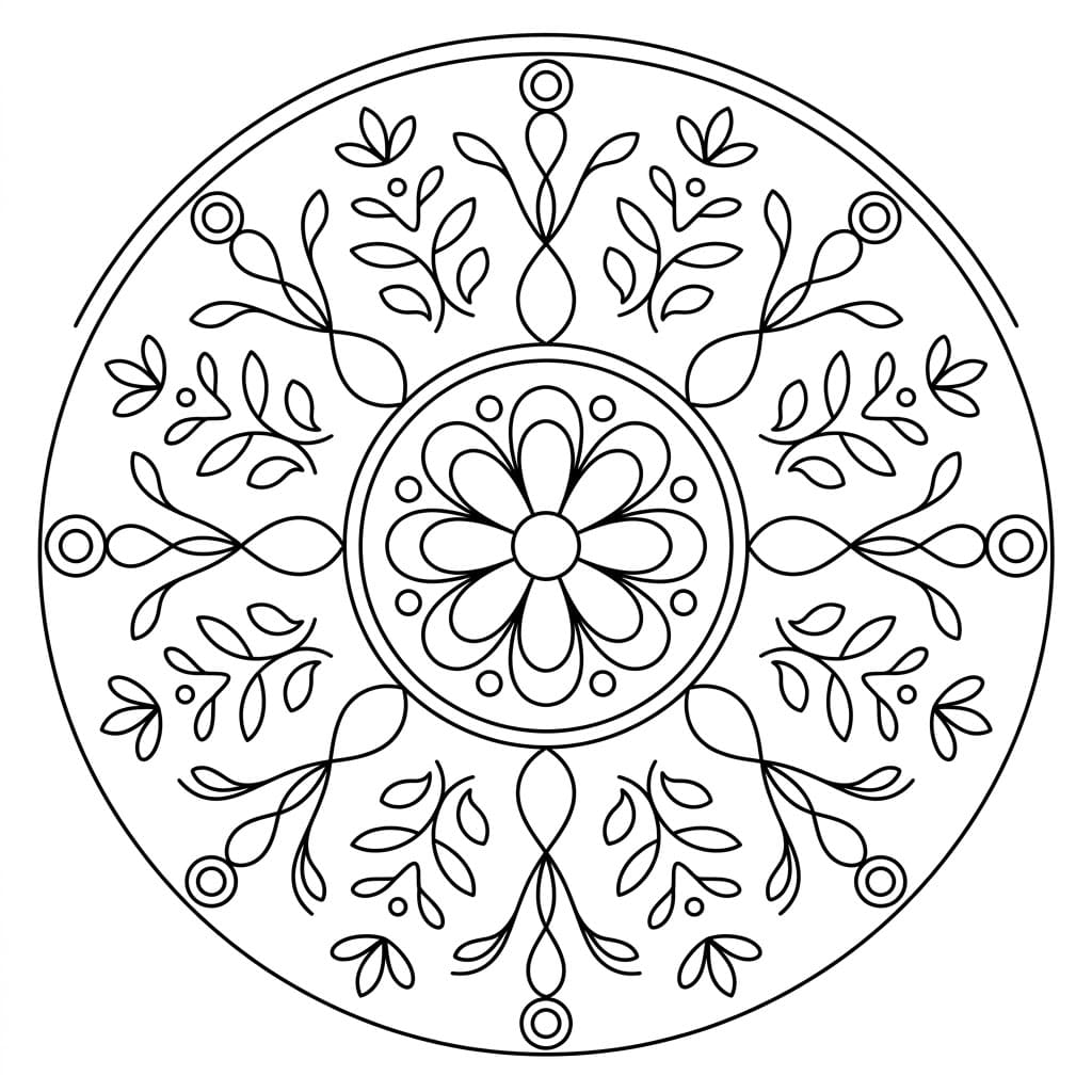 Pearl Thread-Cross Mandala Drawing Prompt Mandalas