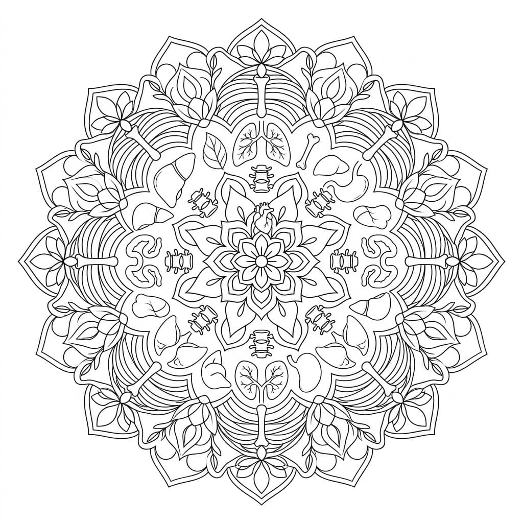 Petal Body Mandala Anatomy Pattern Mandalas