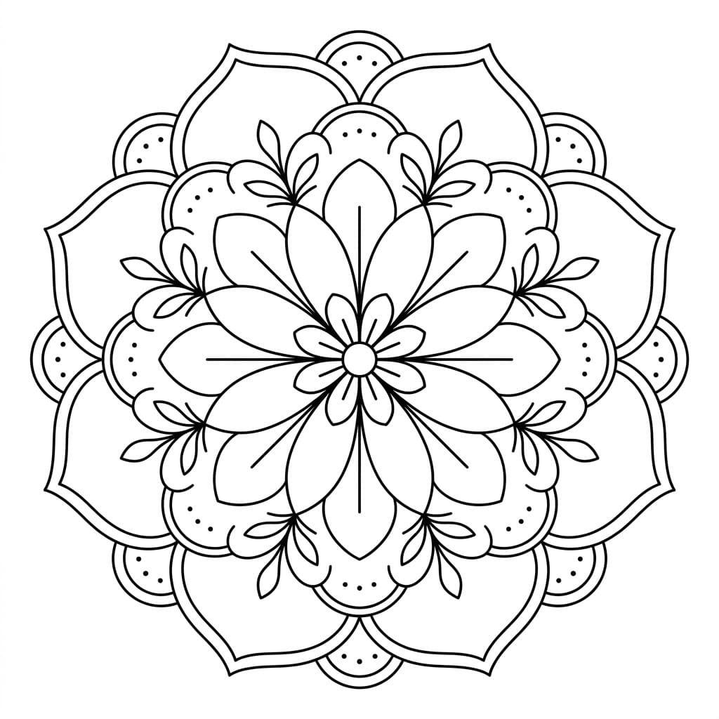Petal Ceiling Mandala Architecture Printable Mandalas