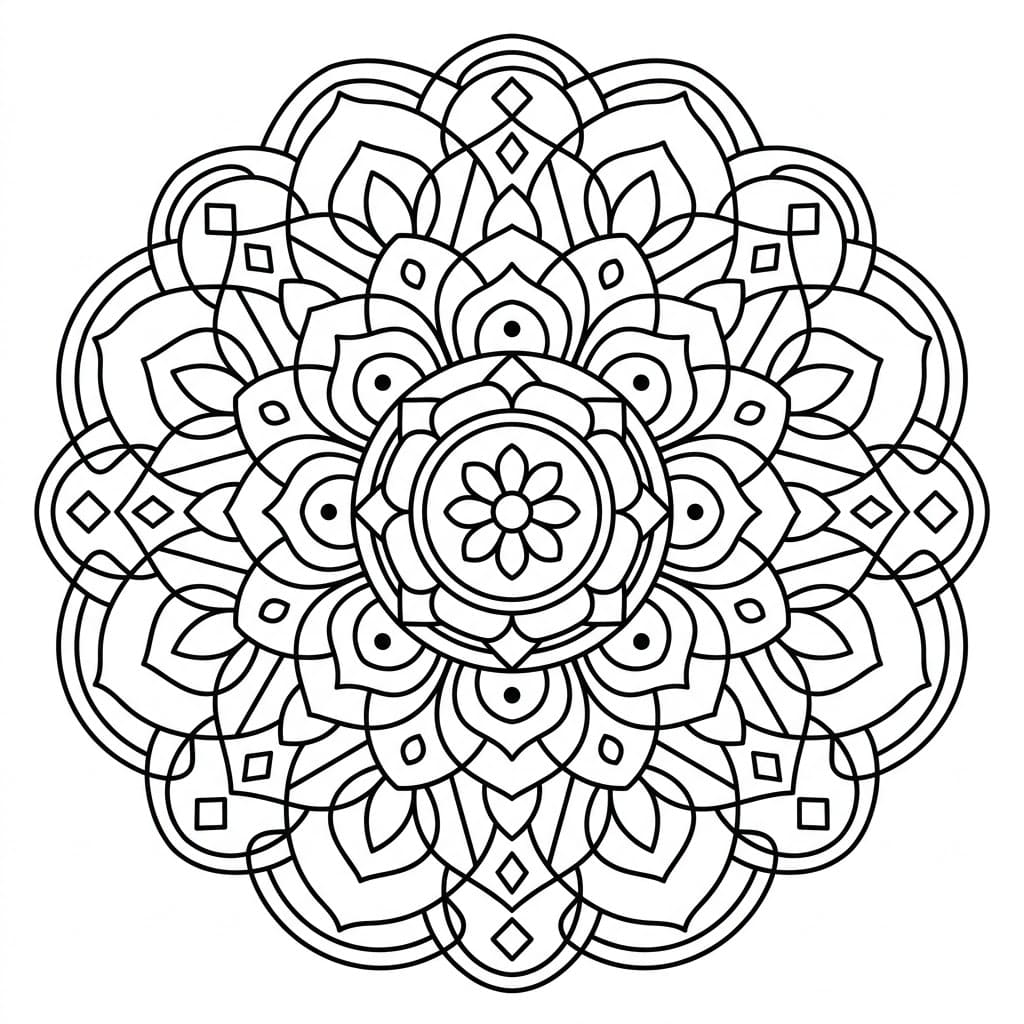 Petal Figure Mandala Math Design Mandalas