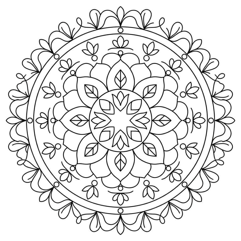 Petal Inverted-Figure Mandala Symmetry Challenge Mandalas